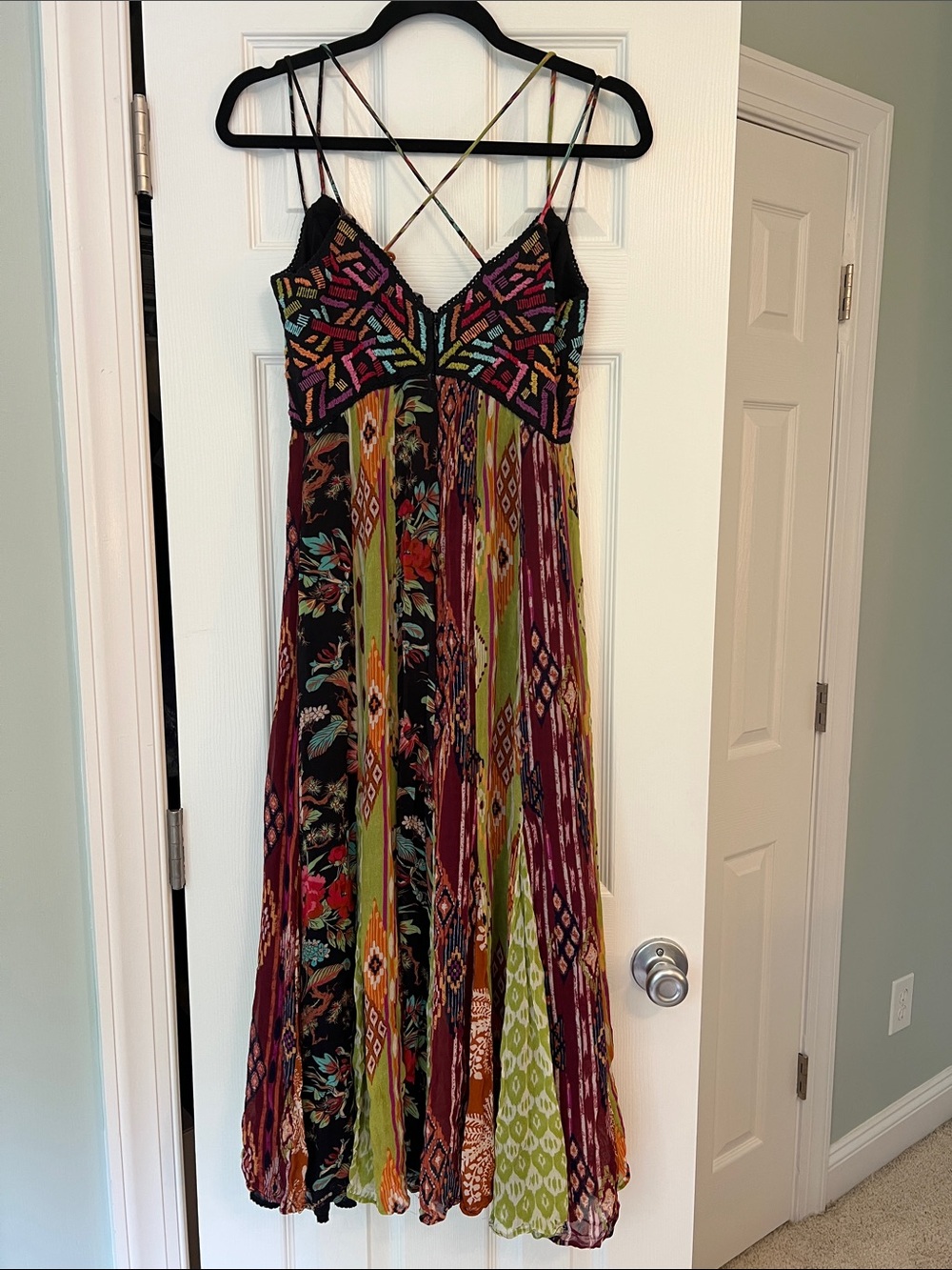 Bohemian Strappy Maxi Dress - Multicolor - Picture 11 of 16